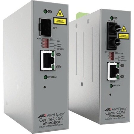 Allied Telesis Taa, 10/100Tx To 100Fx/Sc Industrial Temp Fast Ethernet Media AT-IMC200T/SC-980